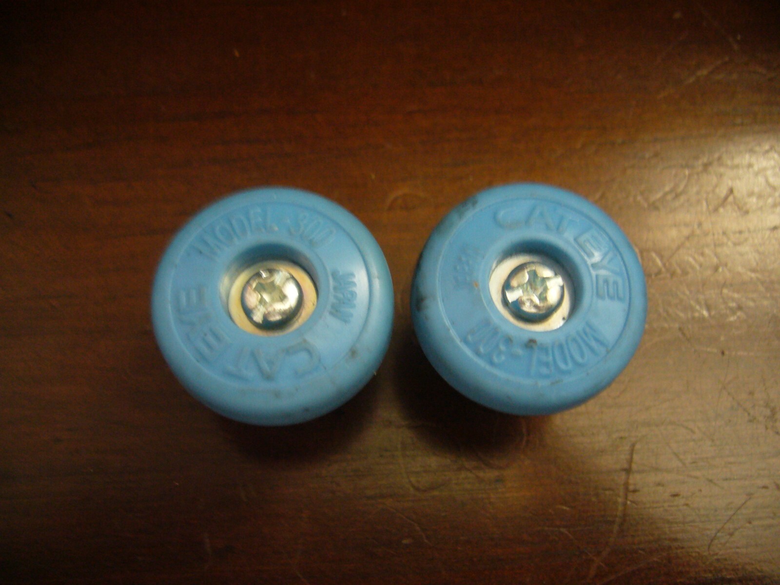 Vintage CatEye Model 300 Blue Plastic Handlebar Bar End Screw-in Caps Plugs