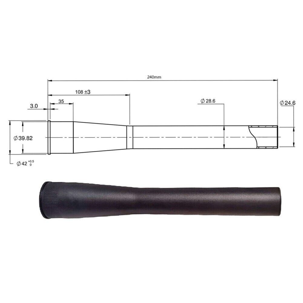 Black Tapered Steer Tube 1-1/2 – 1-1/8 For Fox 32 34 36 38 Rockshox Forks