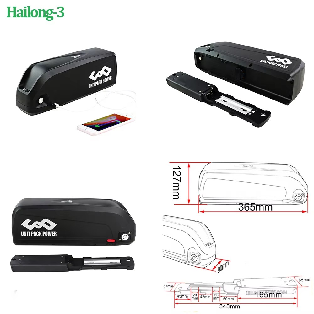 48V 52V 20AH Hailong Down Tube Battery 21700 for Ebike 500W 750W 1000W 1500W