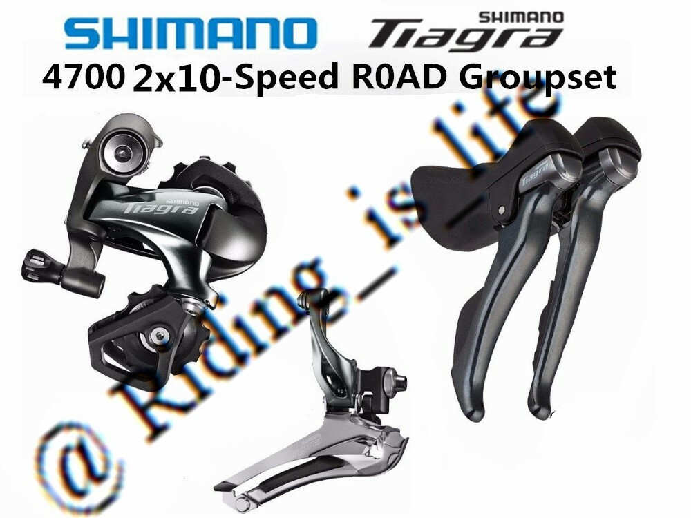 New Shimano Tiagra 4700 2X10 Speed Road Groupset FD-4700+RD-4700+ST-4700 3Pcs