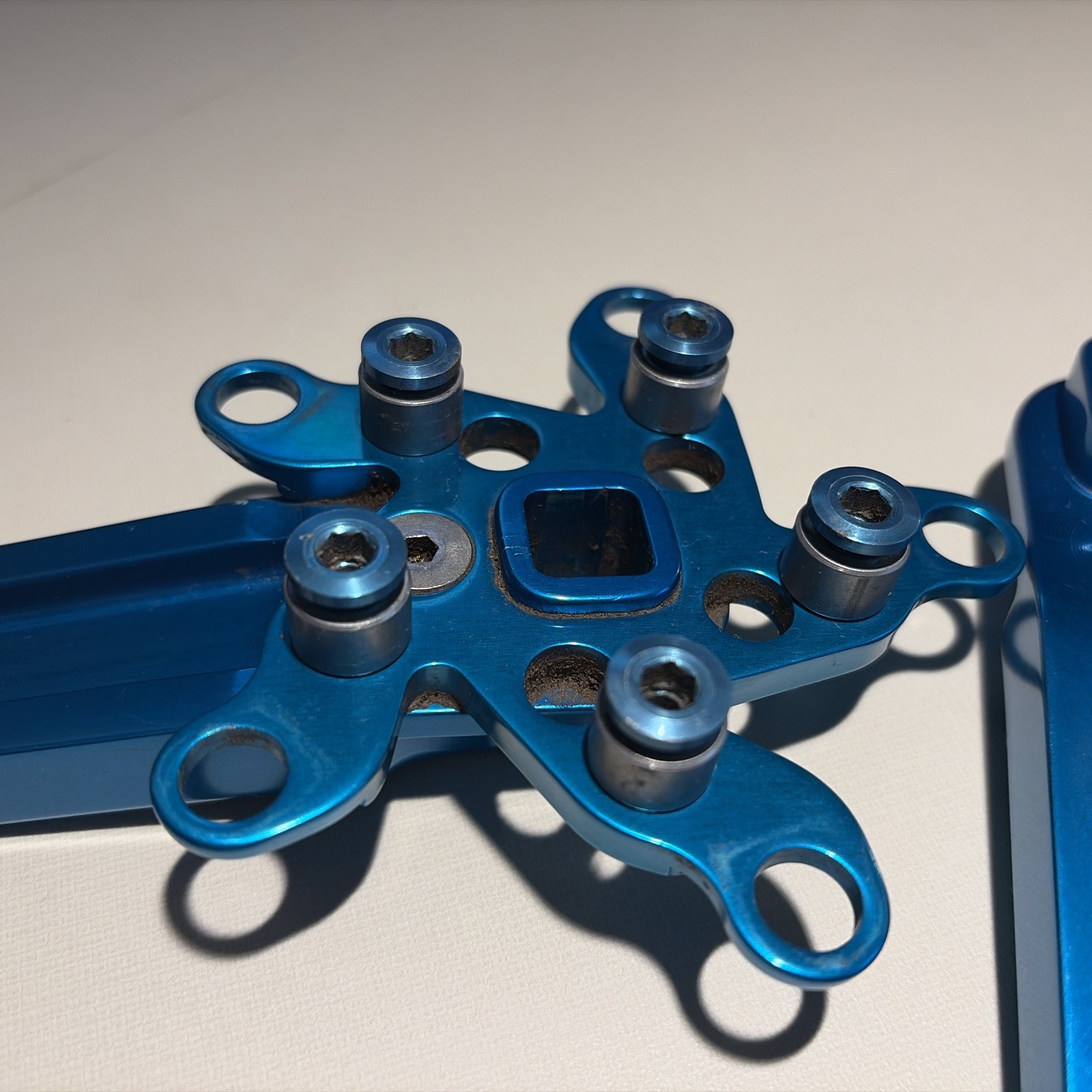 Turquoise Blue Kooka Crankset 175mm