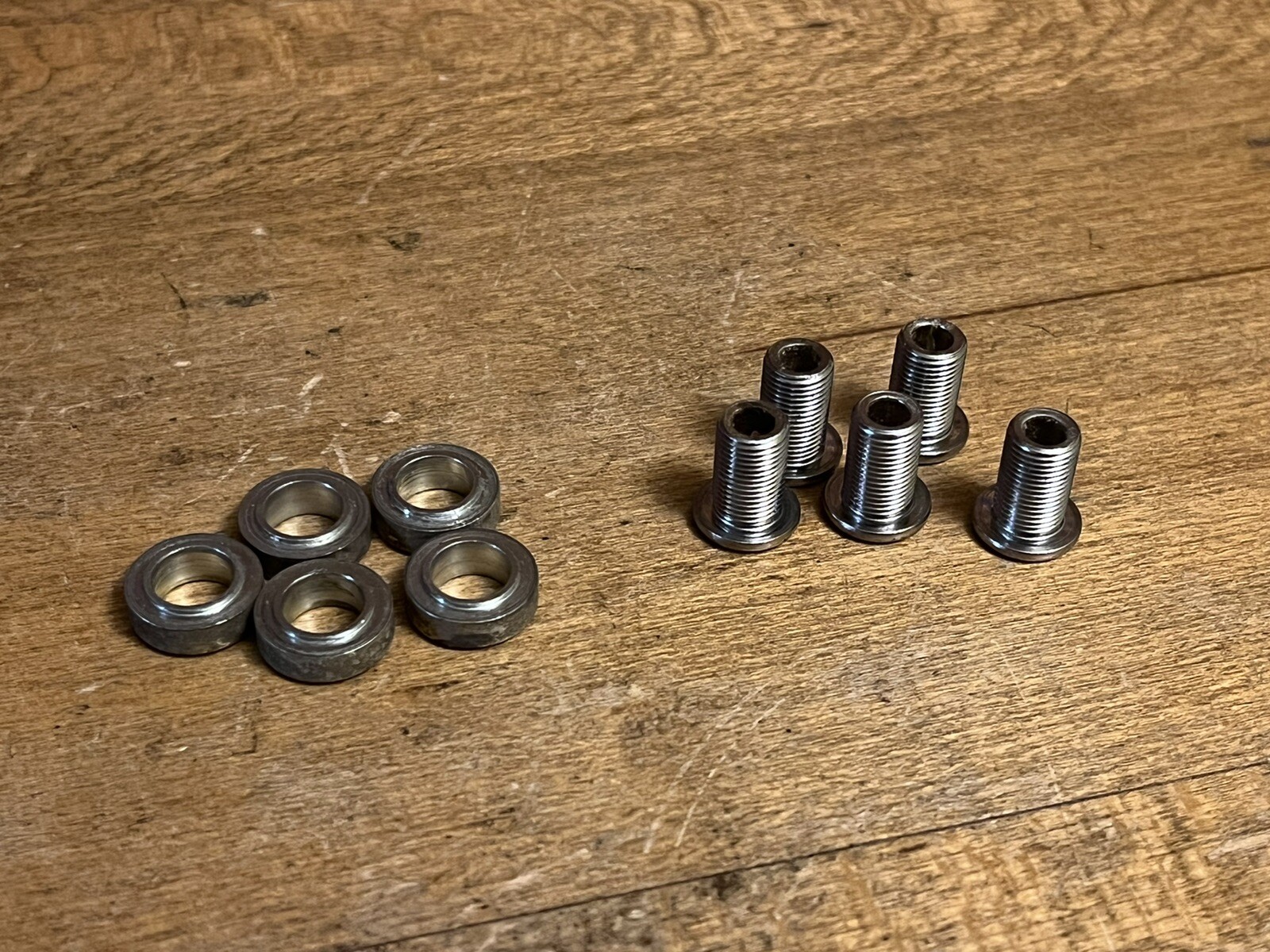 Vintage SR Chain Ring Bolts + Washers ~Longer Length For Triple Chain Ring~