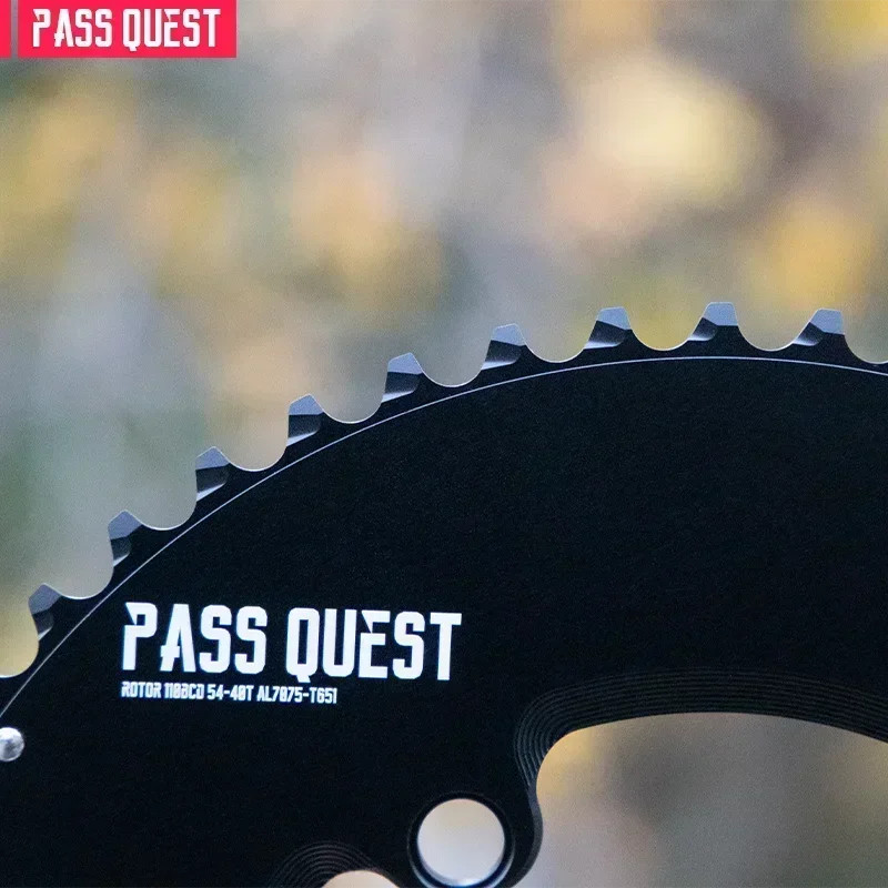 PASS QUEST 110 BCD Double Chainring for ROTOR VEGAST ALDHU Road Bike Crown