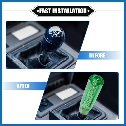 Gear Shift Knob Stick, 20cm Faux Crystal Transparent Bubble Gear Shifter