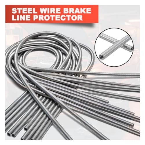 3/16» x 13 Ft Stainless Steel Brake Line Protector, Rustproof 3/16″-13 Feet