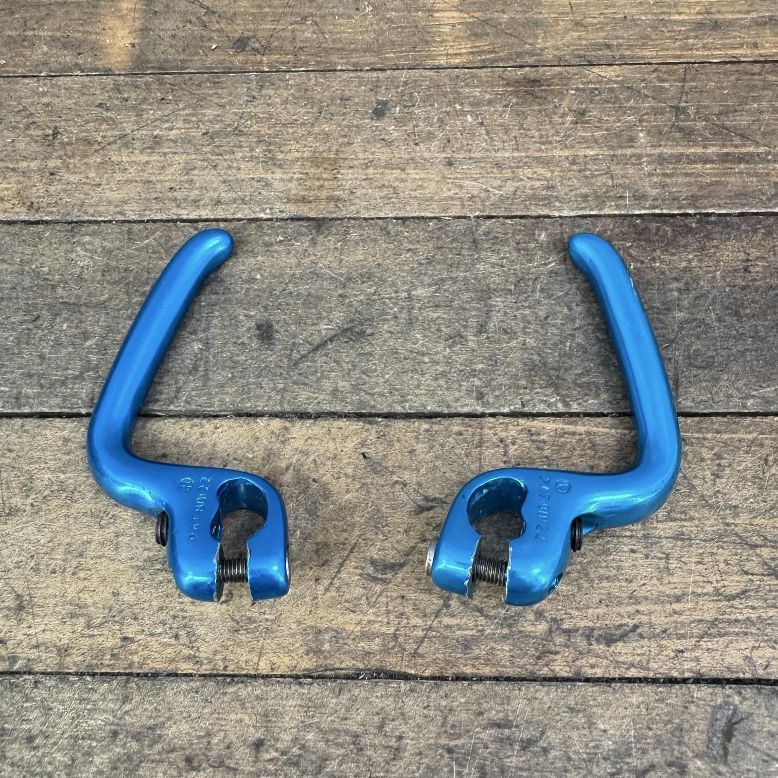 Vintage Tektro Brake Lever Extenders Alloy Blue 90s MTB BMX Bike PAT 80122