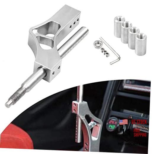 Adjustable Short Shift Extension Shifter Knob with Adapters – Silver