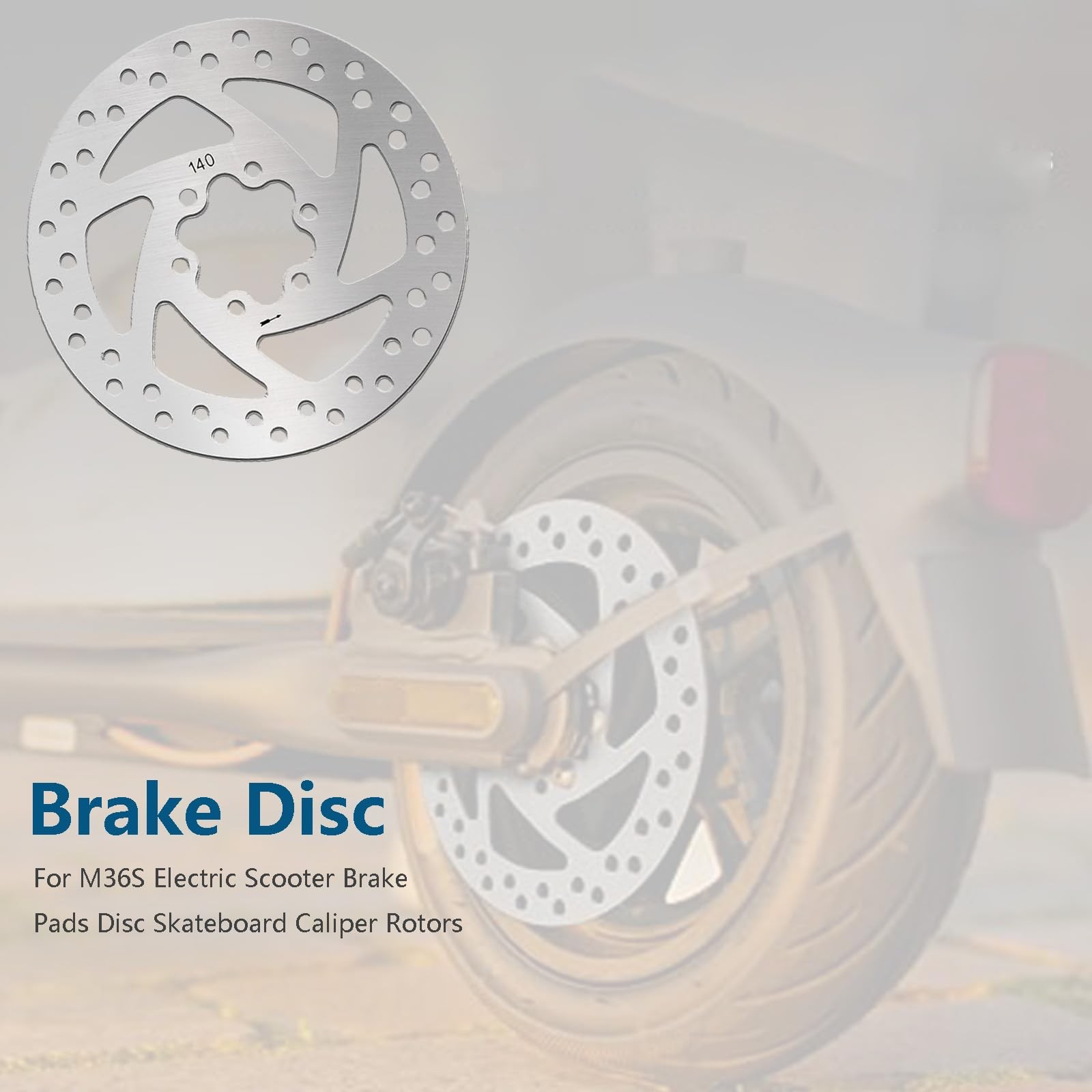 140mm Electric Scooter Brake Rotor in Stainless Steel, 140mm, silver