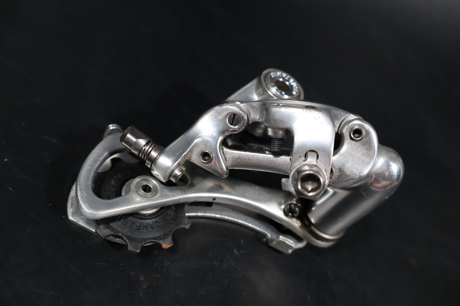 Campagnolo Racing T Triple Rear Derailleur 9 Speed Long Cage Silver Vintage Bike
