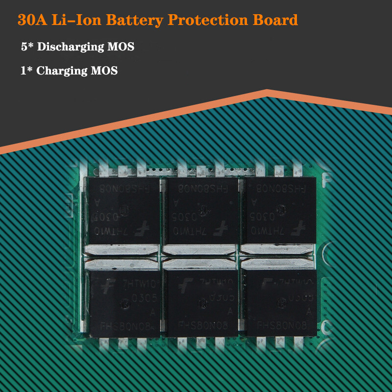 Ebike 10S 13S 30A 18650 Li-Ion Lithium Battery BMS PCB Protection Board