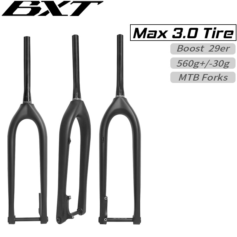 BXT 29er Carbon Mountain Bike Fork Rigid Fork Disc Brake MTB Frok Thru Axle