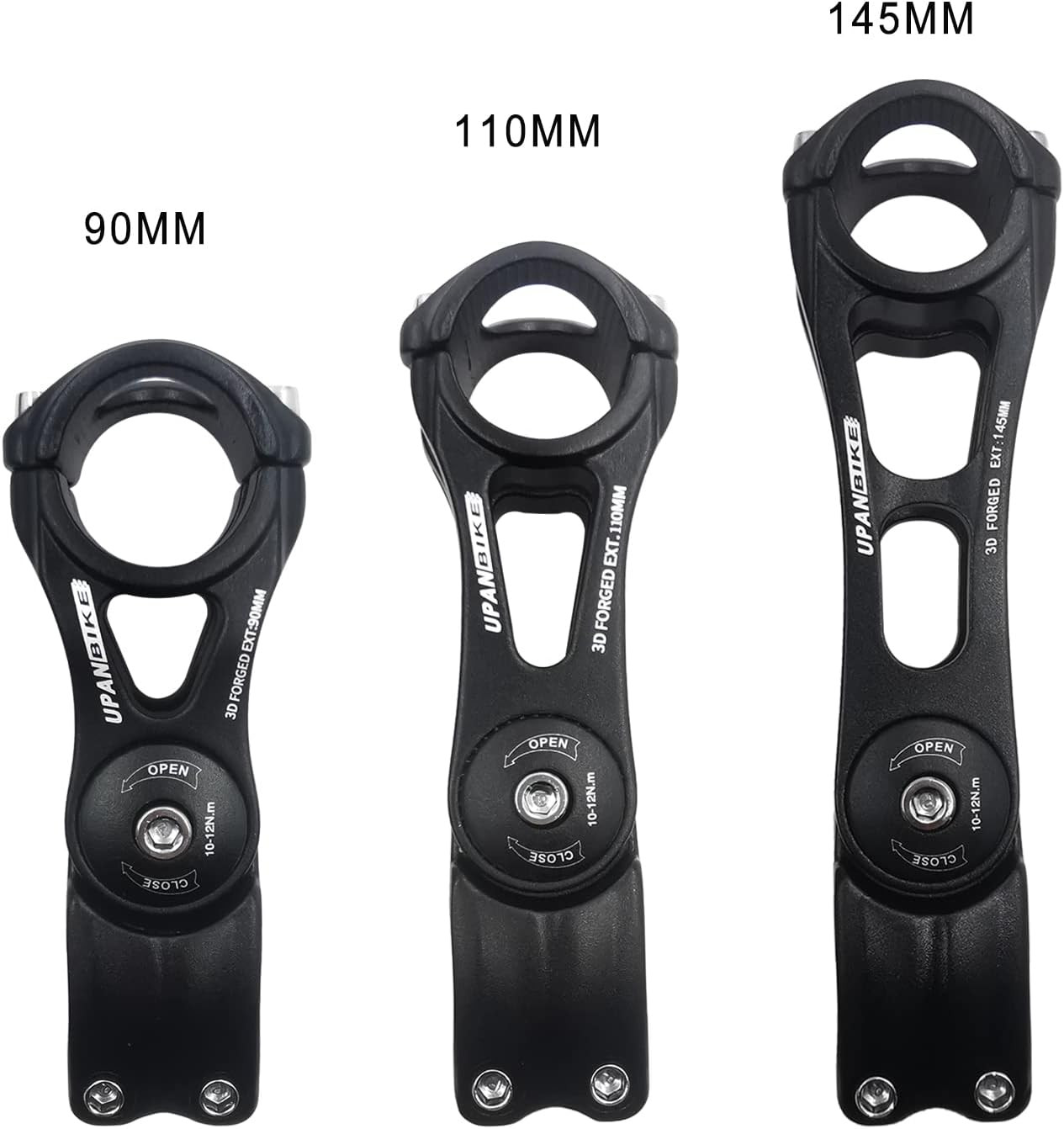 Bike Adjustable Stem 31.8mm 85 Degree 90mm 110mm 145mm Aluminum Alloy Riser E…