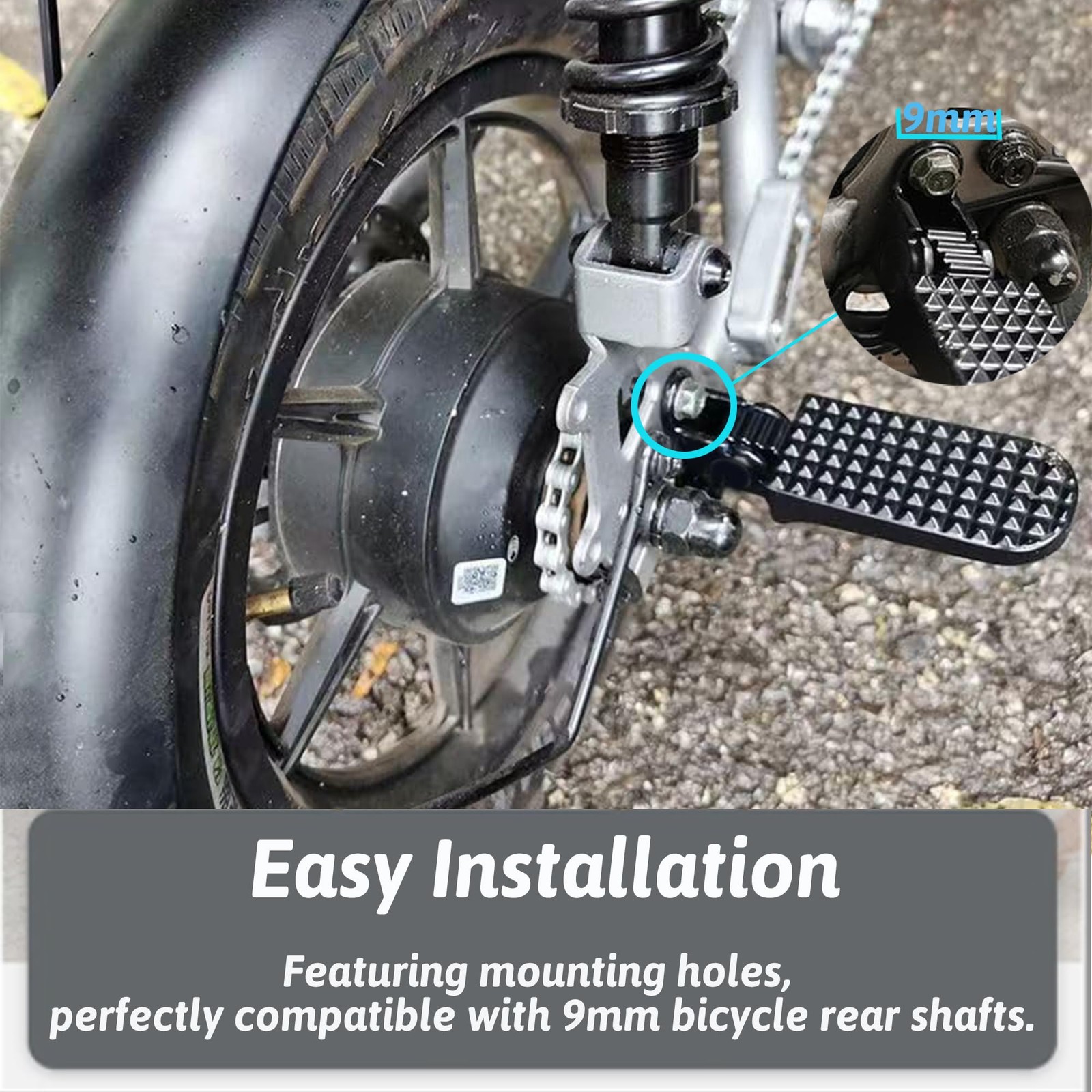 Tailcle Folding Bike Foot Pegs, 1 Pair Foldable Bicycle Pedals