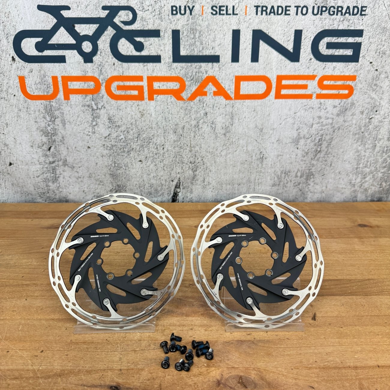 Low Mile! Pair SRAM CLX-R Centerline 160mm 6-Bolt Disc Brake Rotors 265g
