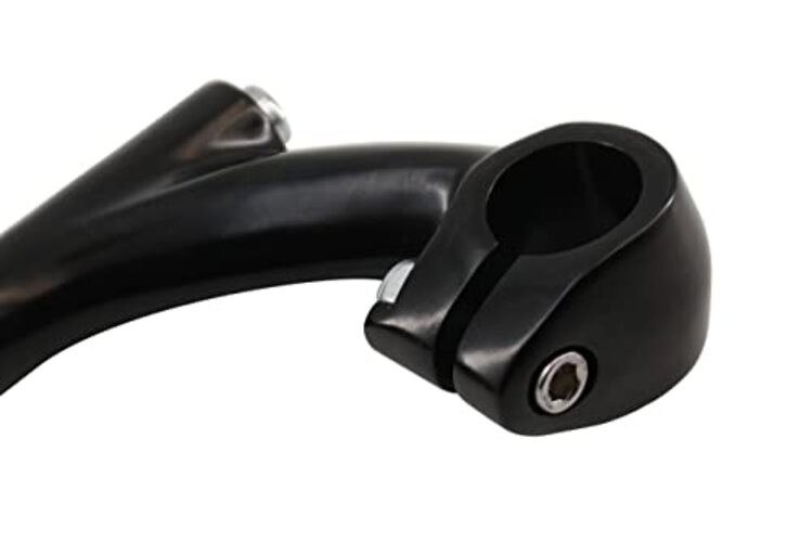 Bike Quill Stem Aluminum Quill Stem for 25.4mm Bicycle Handlebar, Black