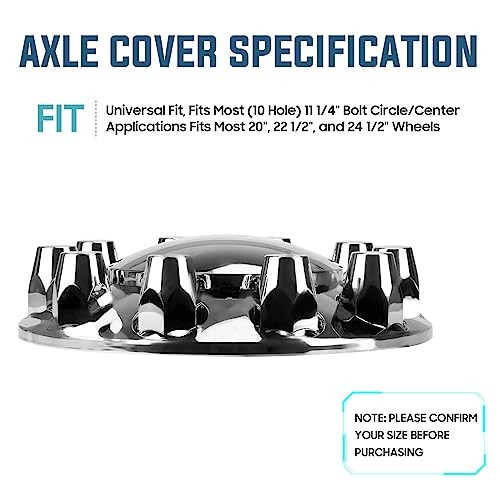 33mm Axle Cover Chromed Thread-On Standart Lug Nut 2 Front Axle Cover (Dome)