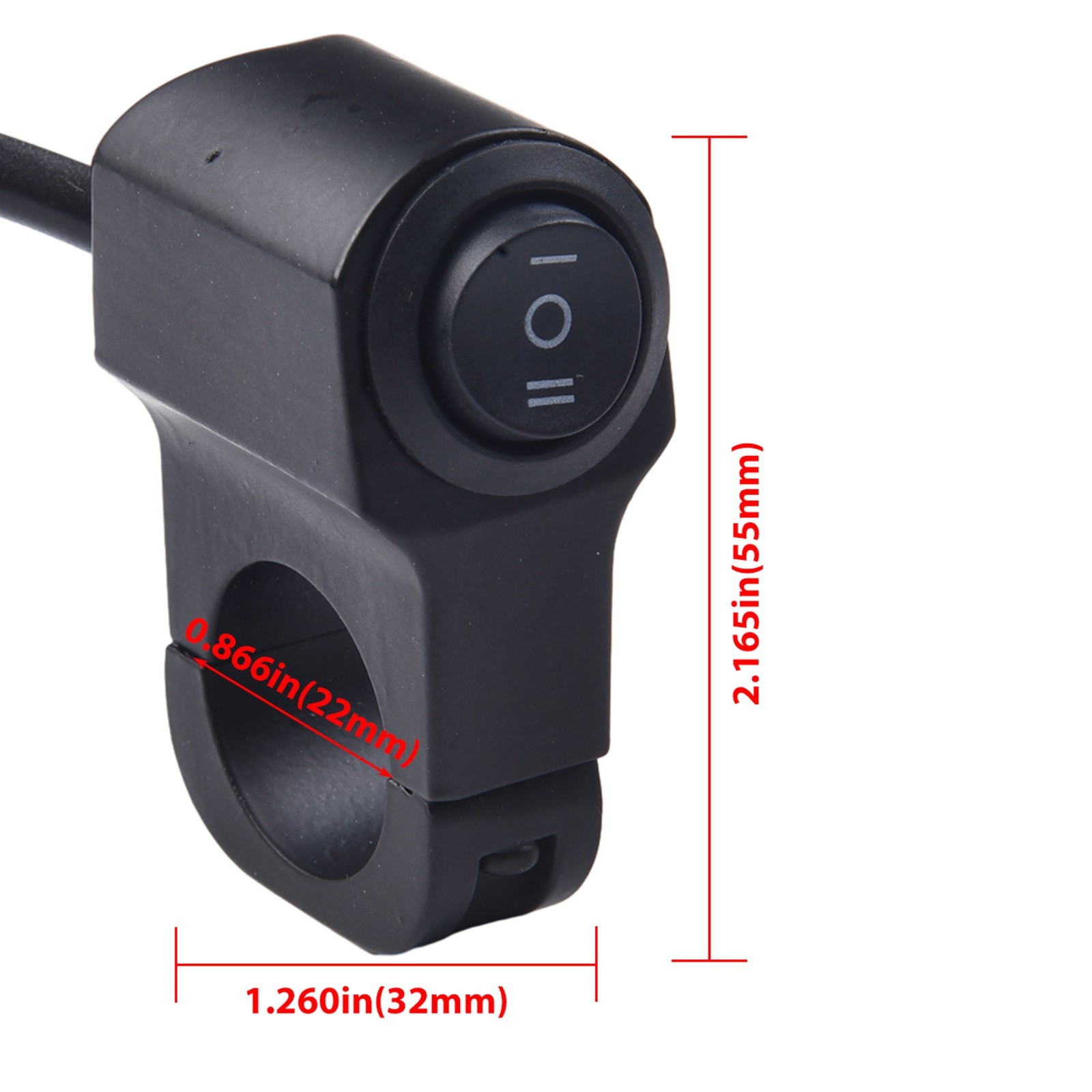 12V Motorcycle Light Switch for Handlebar 22cm Suitable for Various Bikes