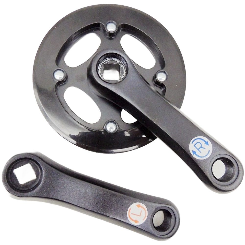 Aluminum Alloy Square Hole Crankset for Bikes with Steel Chainring 127mm