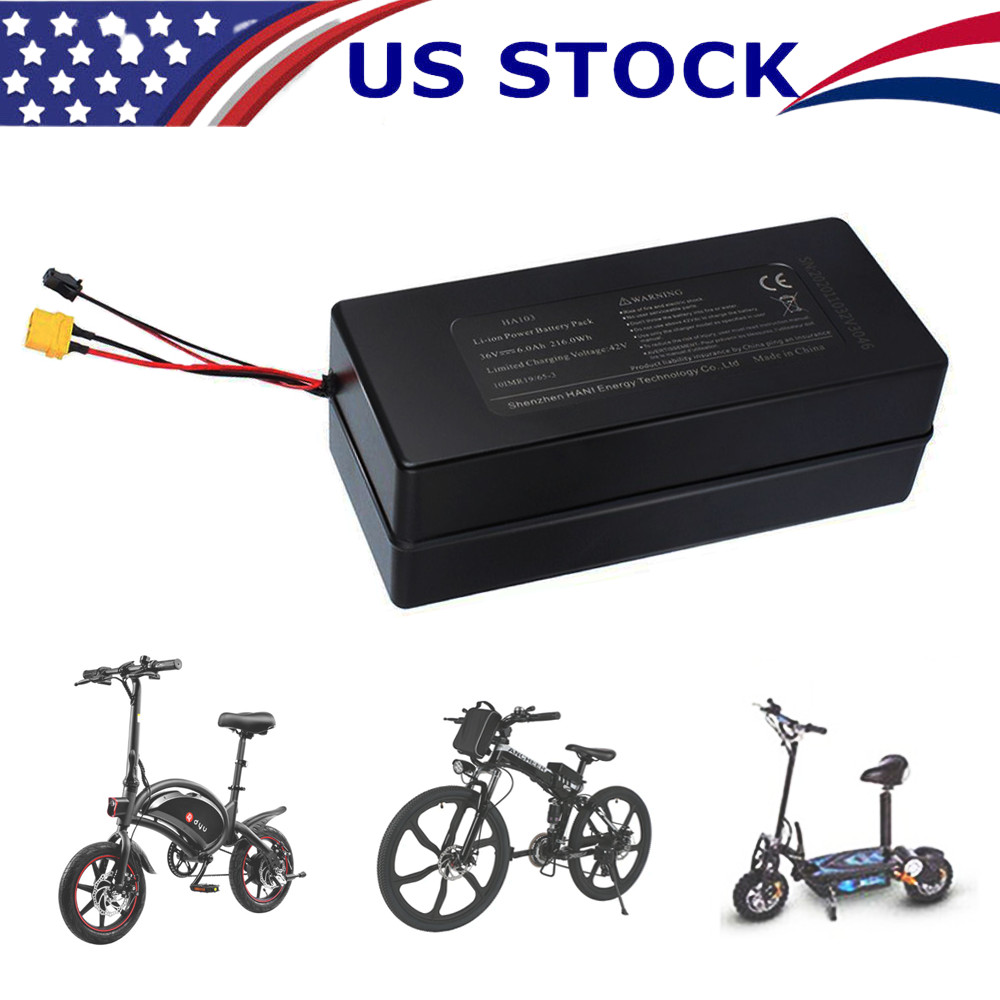36V 6AH Electric Bike Battery 2 wire Genuine 350w For DYU D3F, D3PLUS, D3+