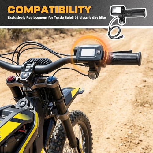 Throttle Integrated Display with M Key Button Speedometer Compatible No Grip