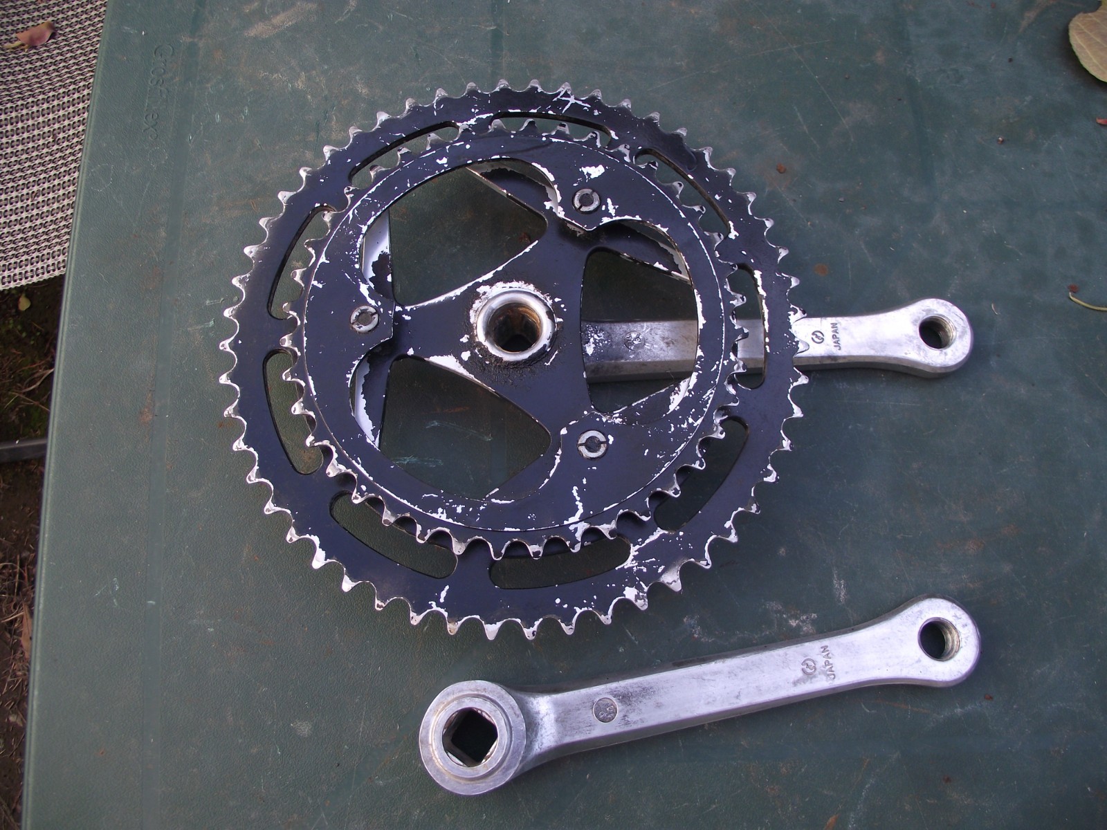 SR Crankset 165mm Vintage Bike bicycle Square Taper Cranks double 52 40 silver