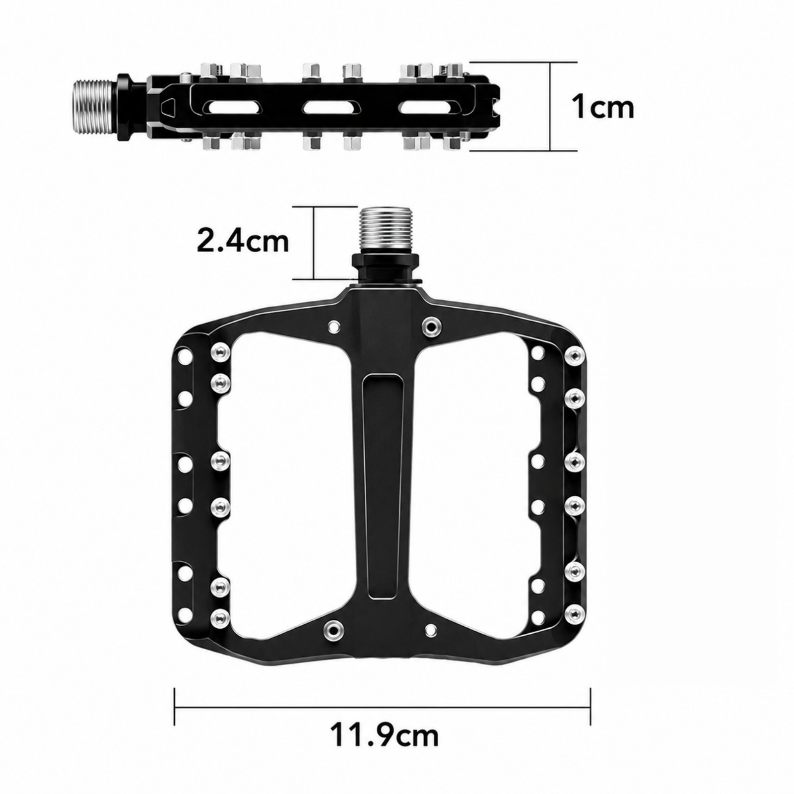 Bike Pedals Flat Platform Aluminum Alloy Sealed DU Bearing Anti-Slip MTB BMX