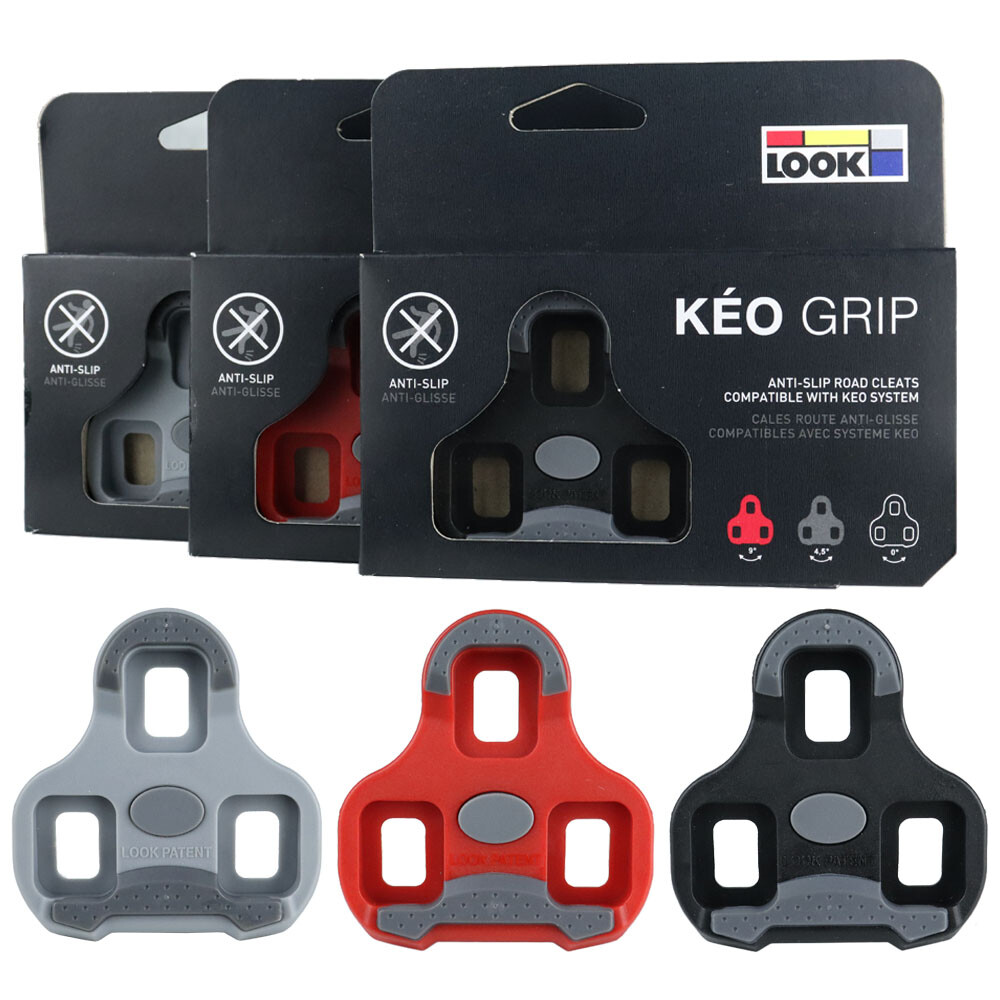 LOOK KEO New Anti-Slip Road Bike Cleats Grip Black 0˚ Grey 4.5˚ Red 9˚ Float