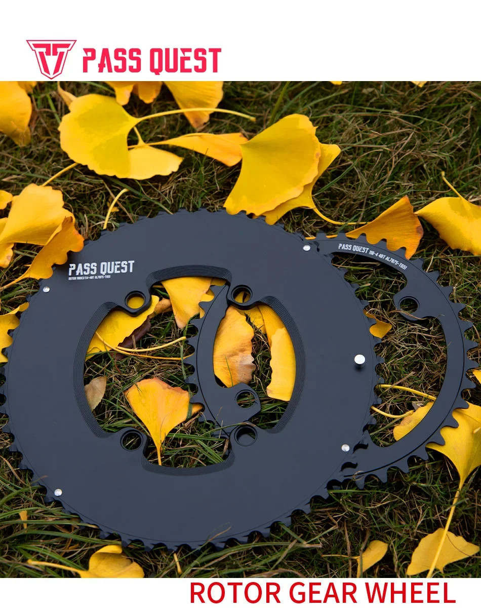 PASS QUEST 110 BCD Double Chainring for ROTOR VEGAST ALDHU Road Bike Crown
