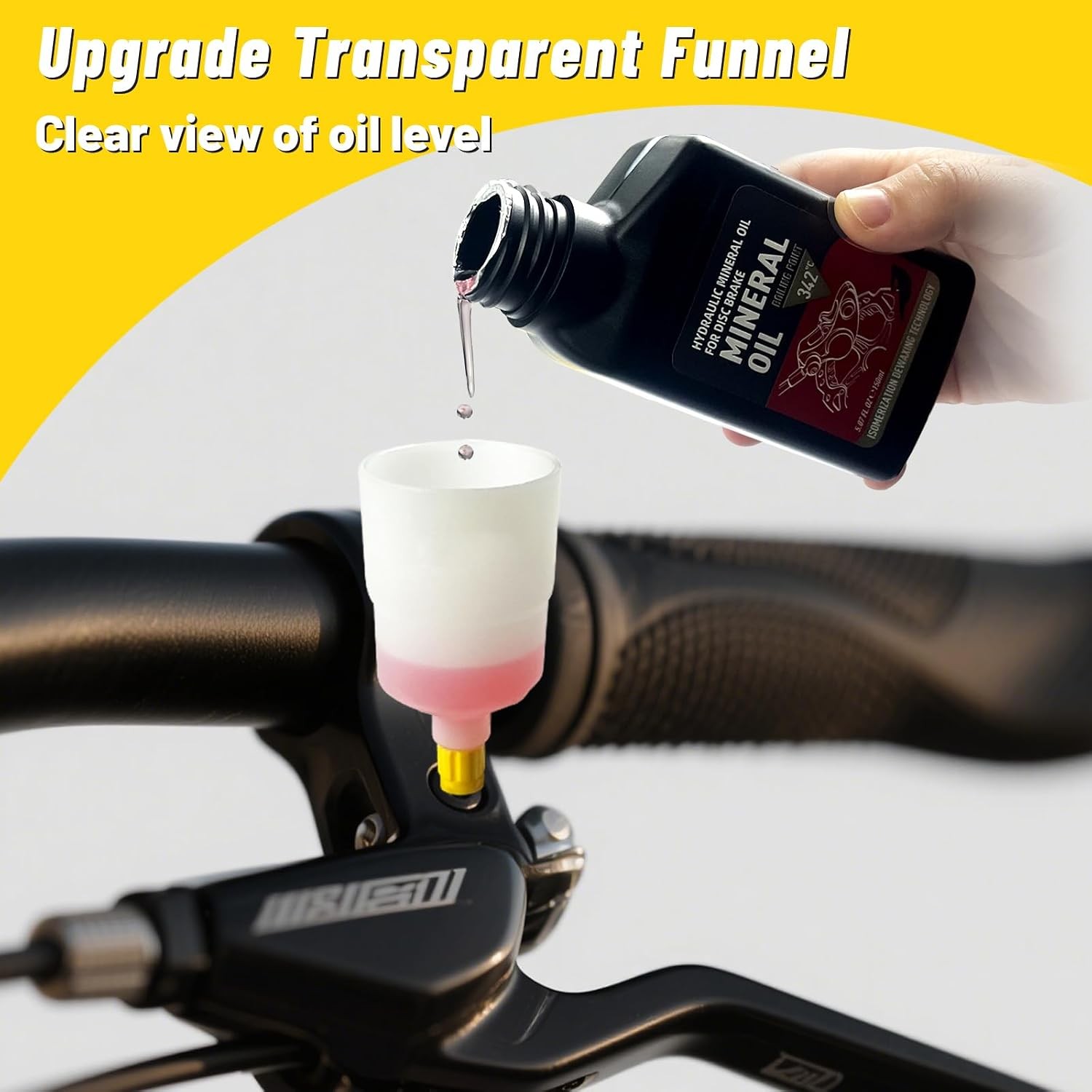 Brake Bleed Kit, Bicycle Hydraulic Brake Bleed Kit Including 150ML Mineral Oil f