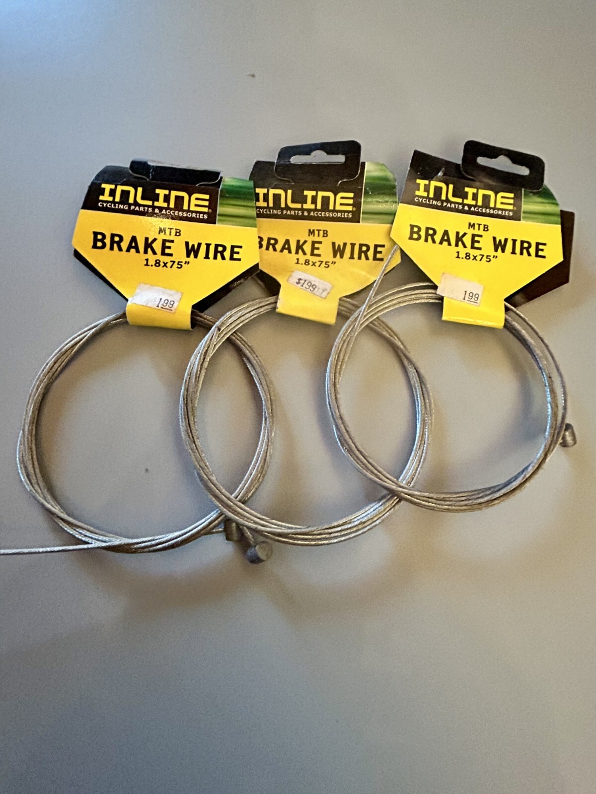 3 Pack Inline MTB Brake Wire 1.8 MM x 75″ New in original package