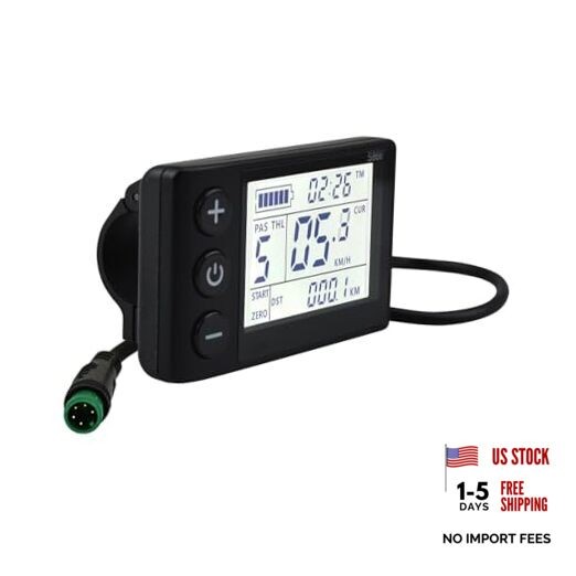 S866 Electric Bicycle LCD Display Meter, 24V 36V 48V Ebike LCD Display A