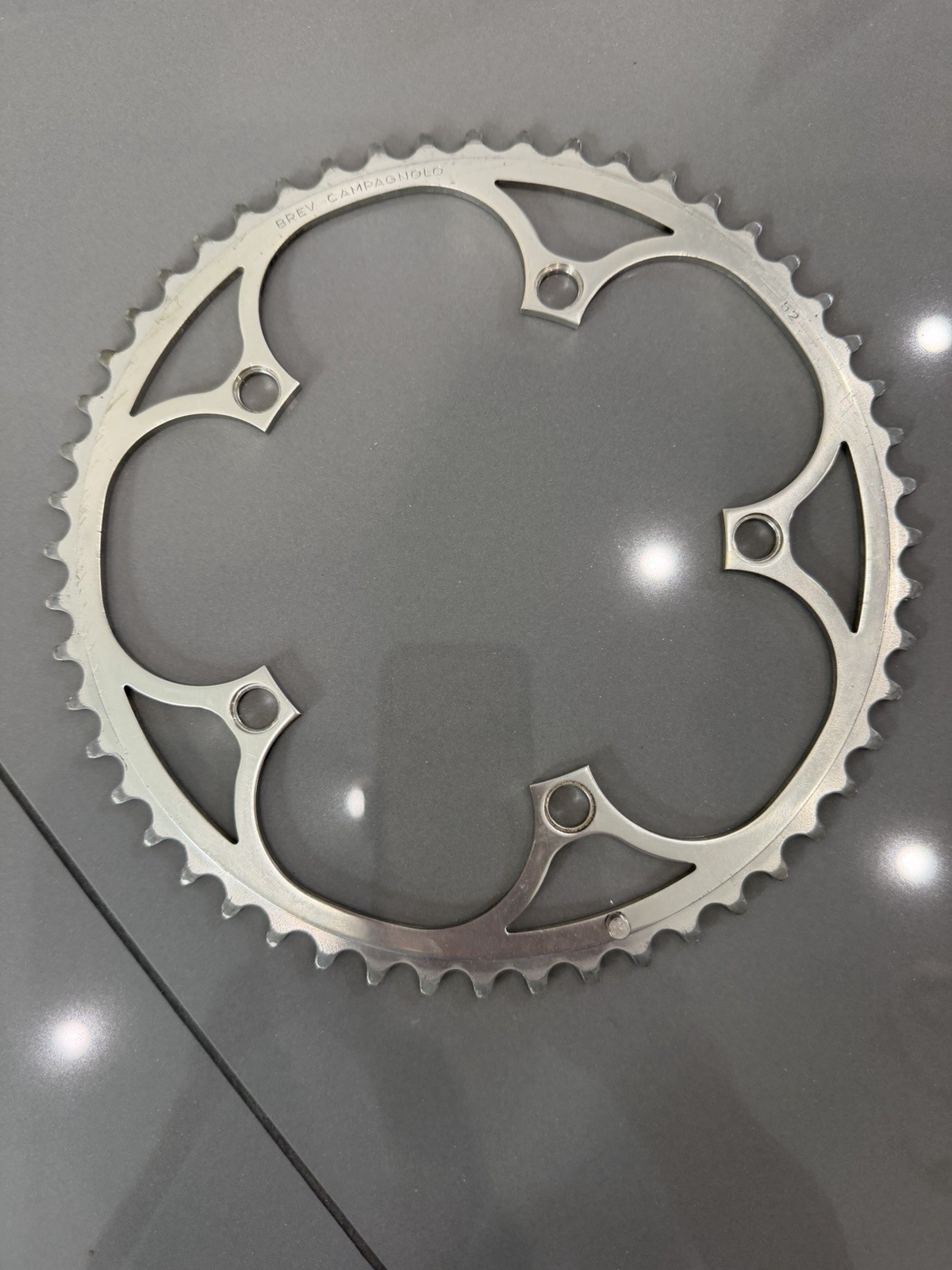 CAMPAGNOLO CHAIN RING 52 TOOTH SILVER 7, 8, OR 9 SPEED