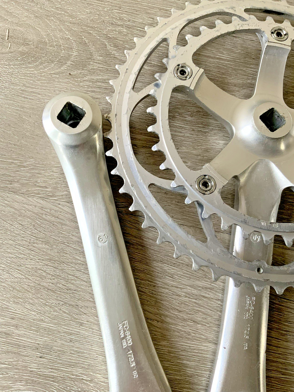 SHIMANO 600 ULTEGRA CRANKSET DOUBLE 6400 53-39 TOOTH 172.5 MM ARMS 6, 7, OR 8