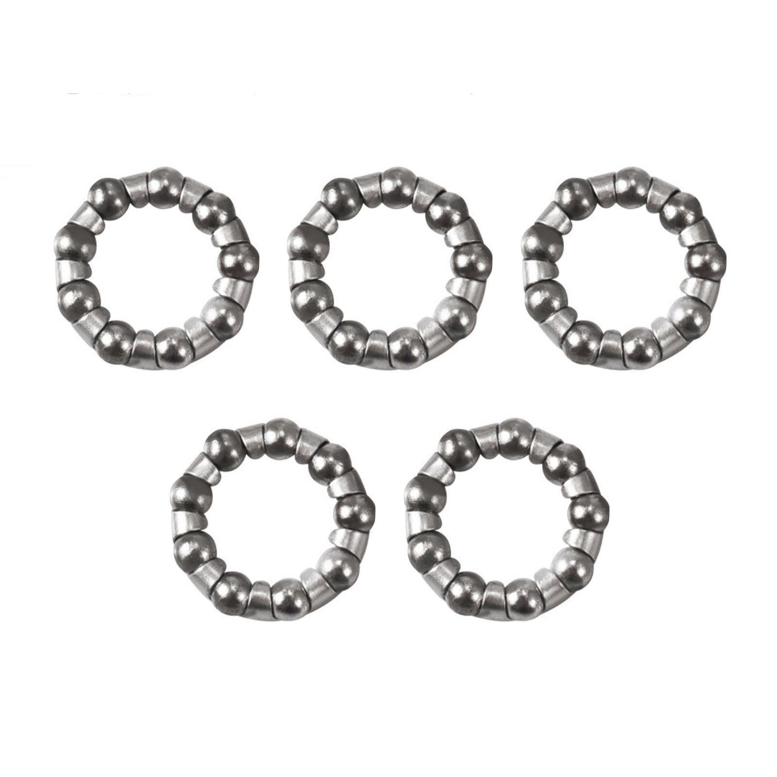5PCS/Set Stainless Steel Silver 1/4 in x 9 Balls Bicycle Crank Ball Bearing