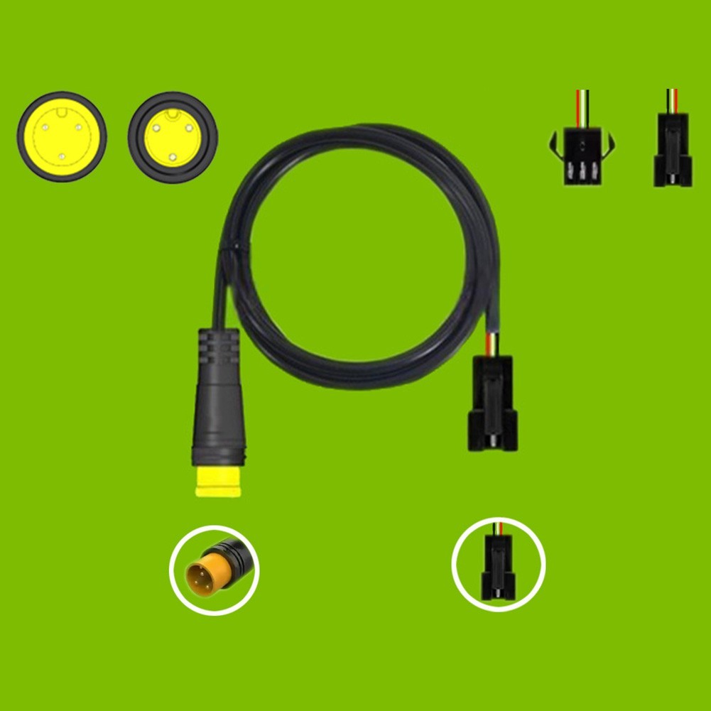 Ebike Cable Waterproof 3 Pin Extension Line Male to Female 830mm Length
