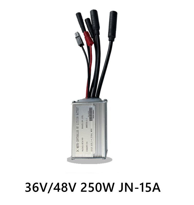 E-bike JN 36V/48V 15A 250W 9 PIN Square wave controller with light wire
