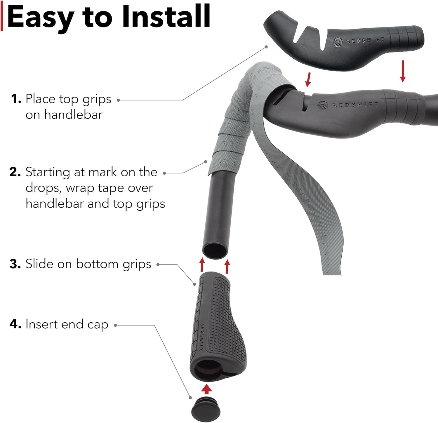 Gravel Bike Flared Drop Bar Grips