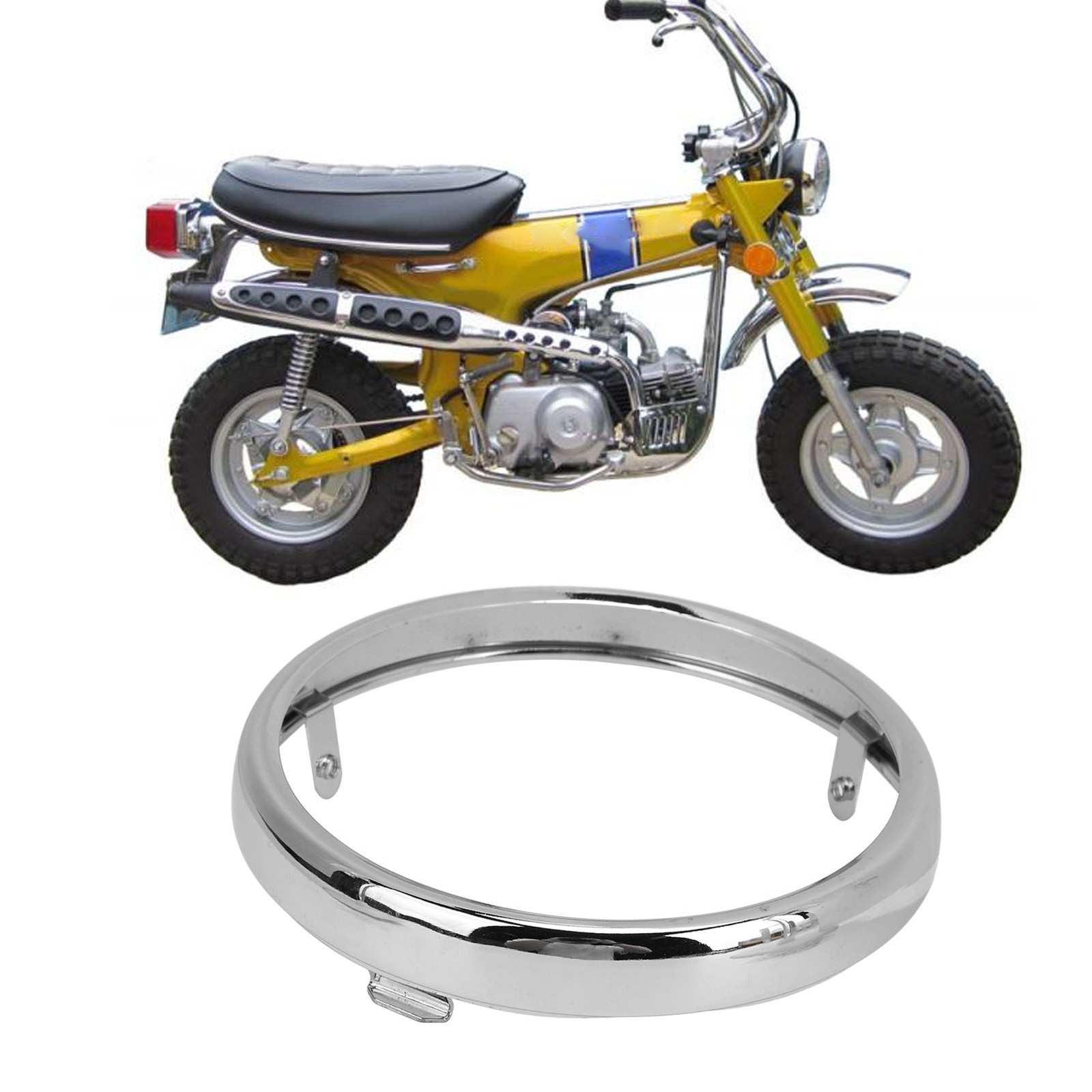 6in Motorcycle Headlight Ring Stylish Chrome Plated Smooth Surface Aluminum UIUW
