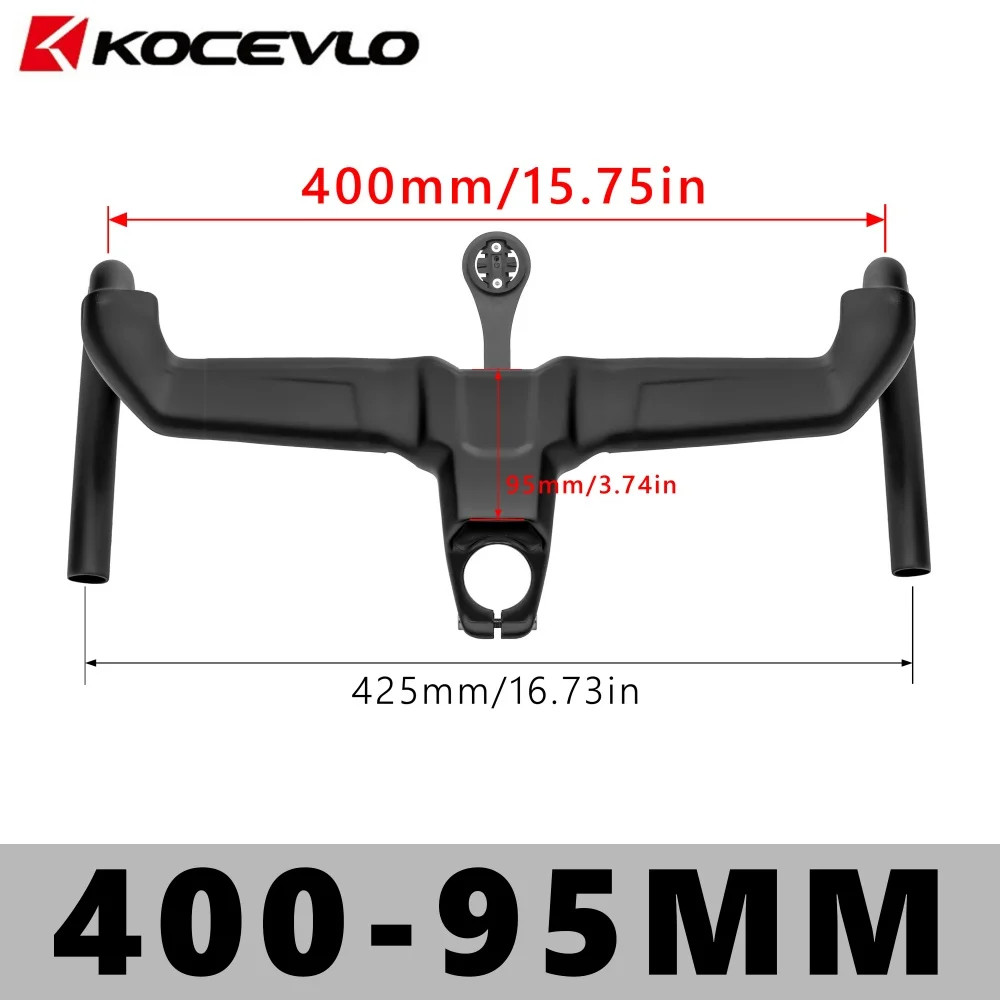 Road Bike Carbon Integrated Handlebar 28.6/31.8mm with Spacers Internal Cables