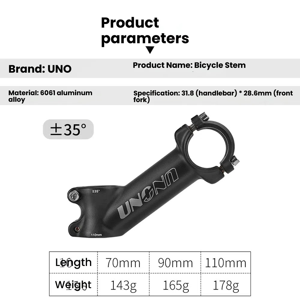 Ultralight Cycling Stem Aluminum Mountain Road Bicycle Stem 7°/17°/35° 60-130mm