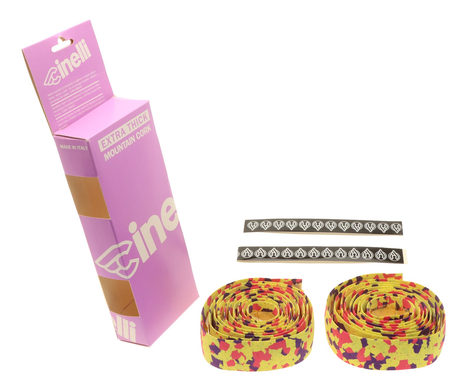 Cinelli Extra Thick Mountain Cork Handlebar Tape Yellow Camo NEW NOS *Shelfwear