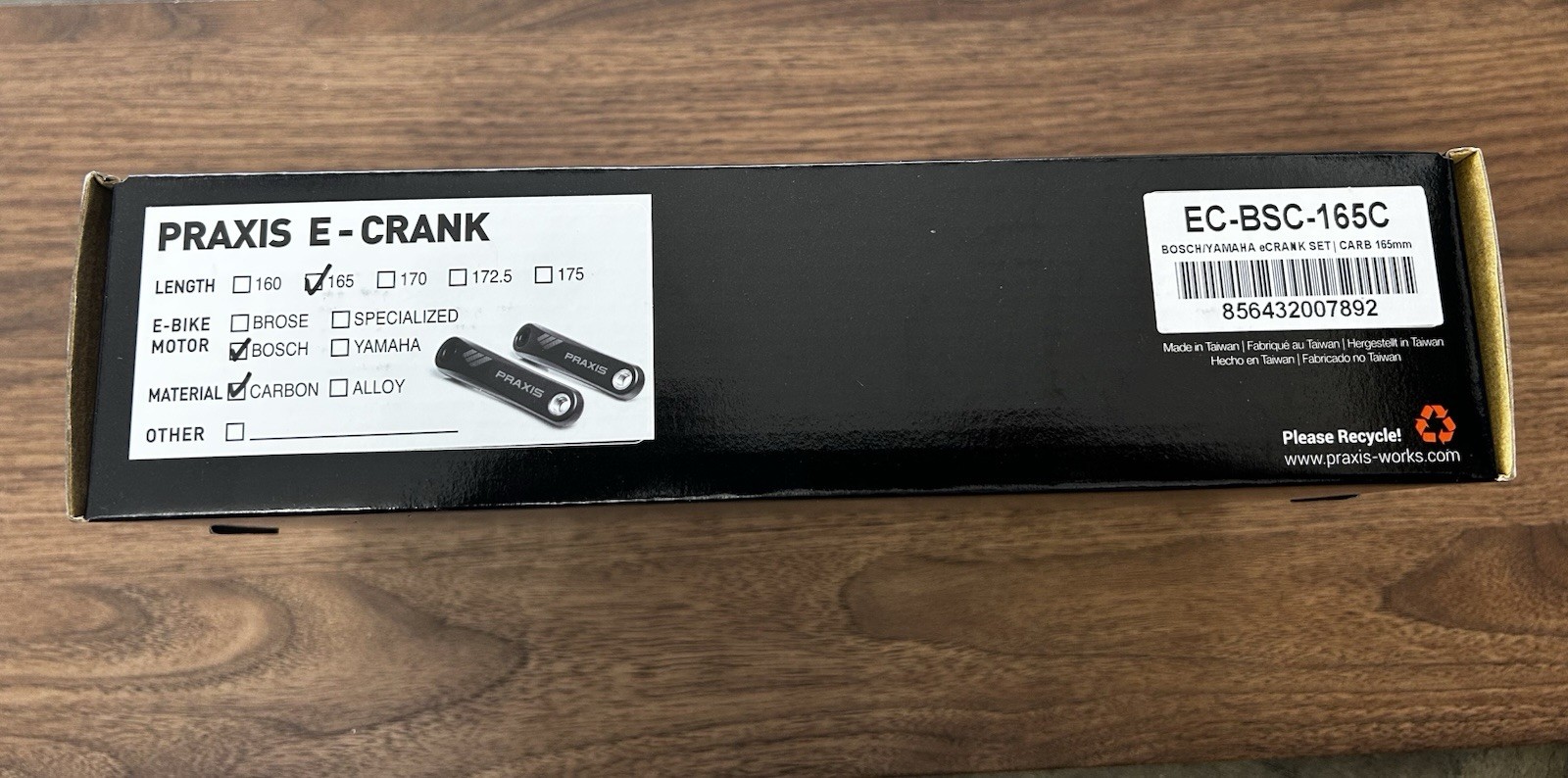 Praxis E-Crank Carbon 165mm EC-Type 1