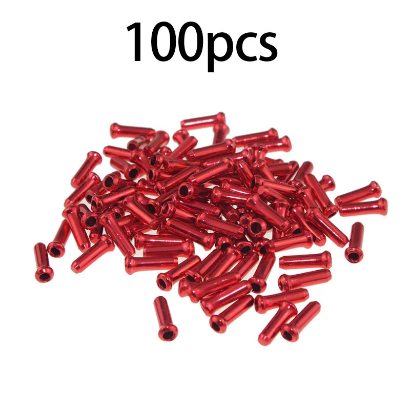 50/100Pcs Bicycle Cable End Caps Aluminum Alloy Bike Brake Shifter Cable Tips Wi
