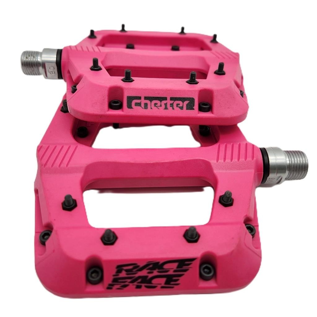 Race Face Chester Pink Bicycle Platform Pedals Composite 9/16″