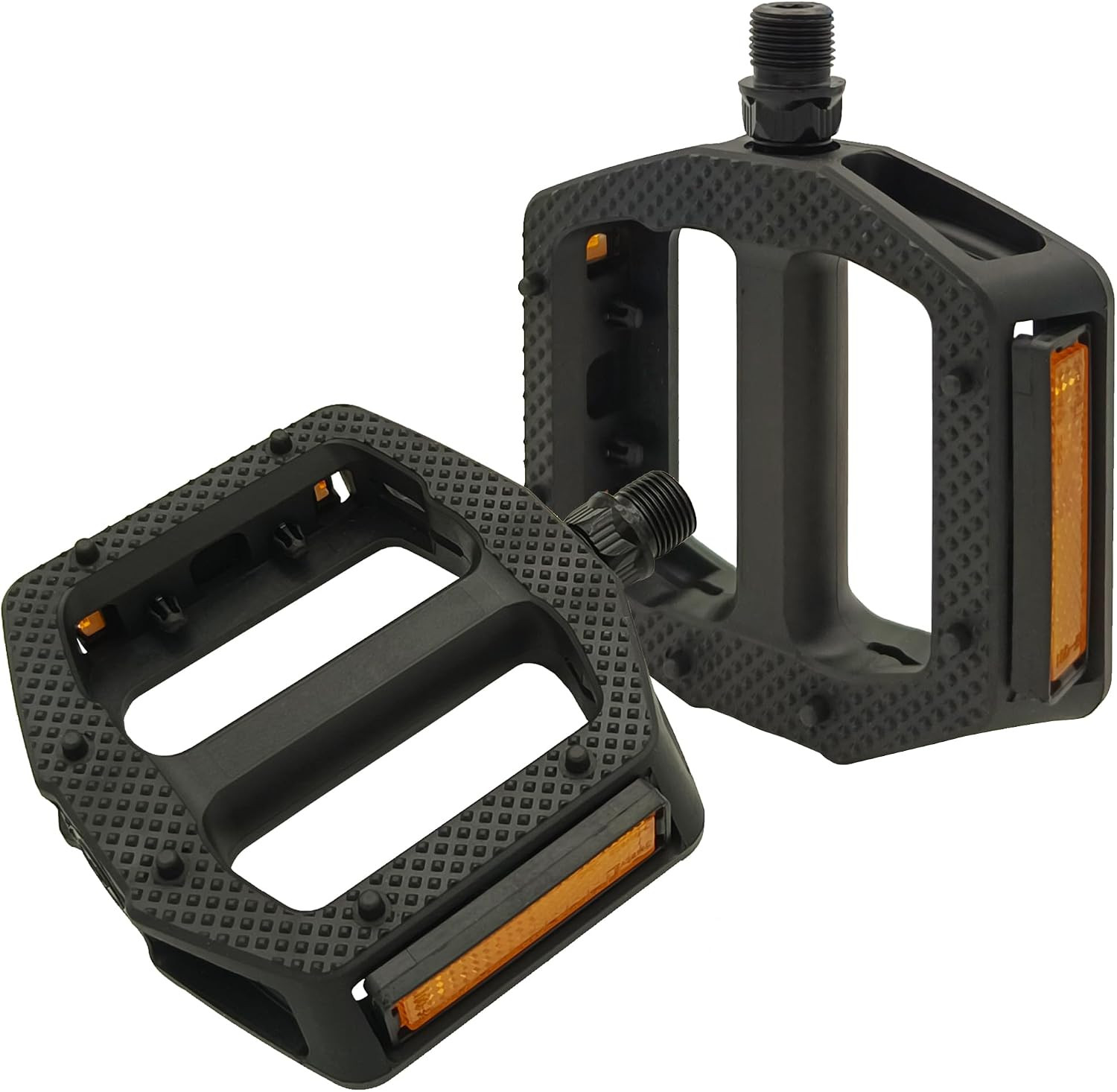 Non-Slip Wide Bike Pedals with Reflectors – Lightweight 9/16″ for All Bikes