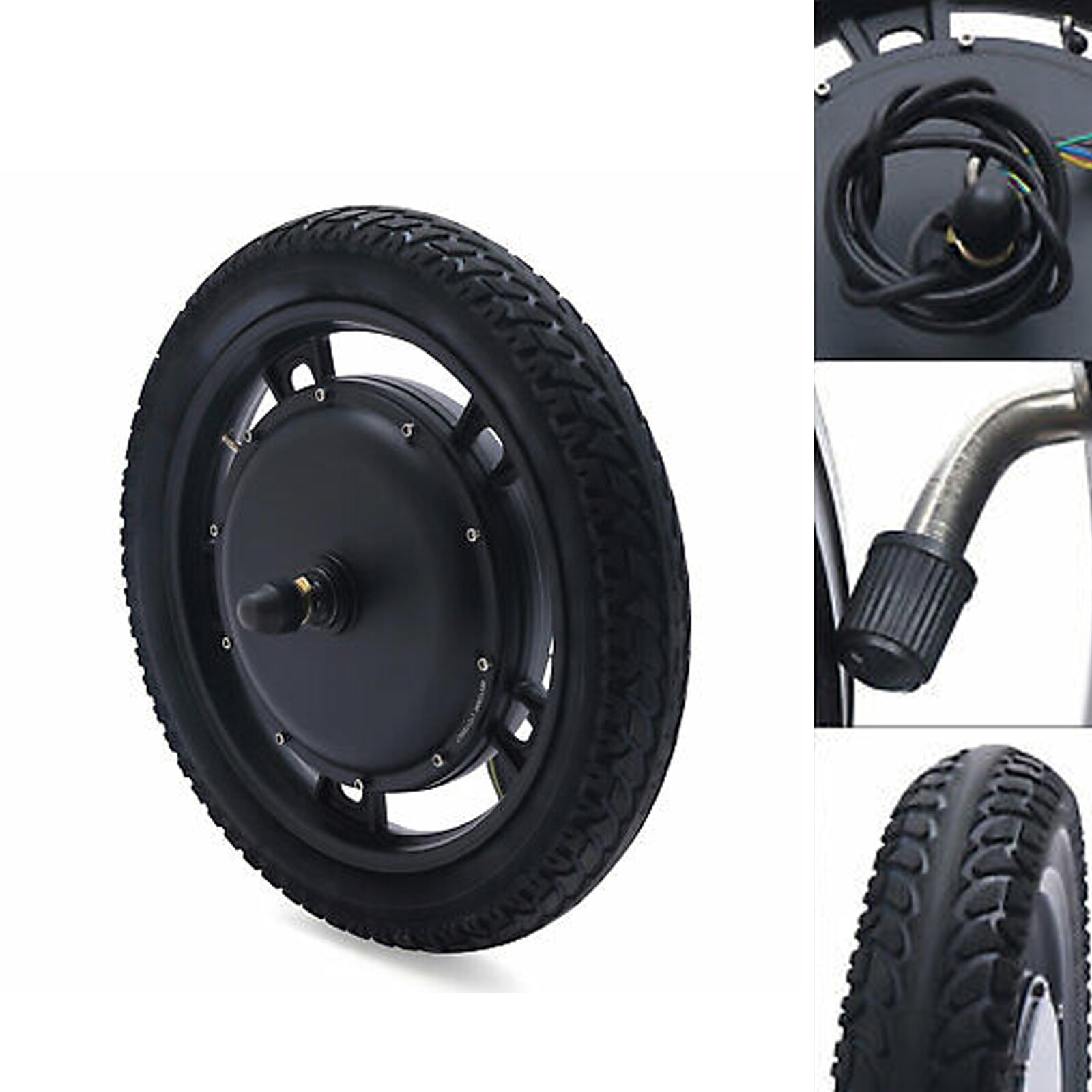 Electric Bike Conversion Kit 48V 1000W 16″ ebike Motor Hub Wheel Front Wheel USA