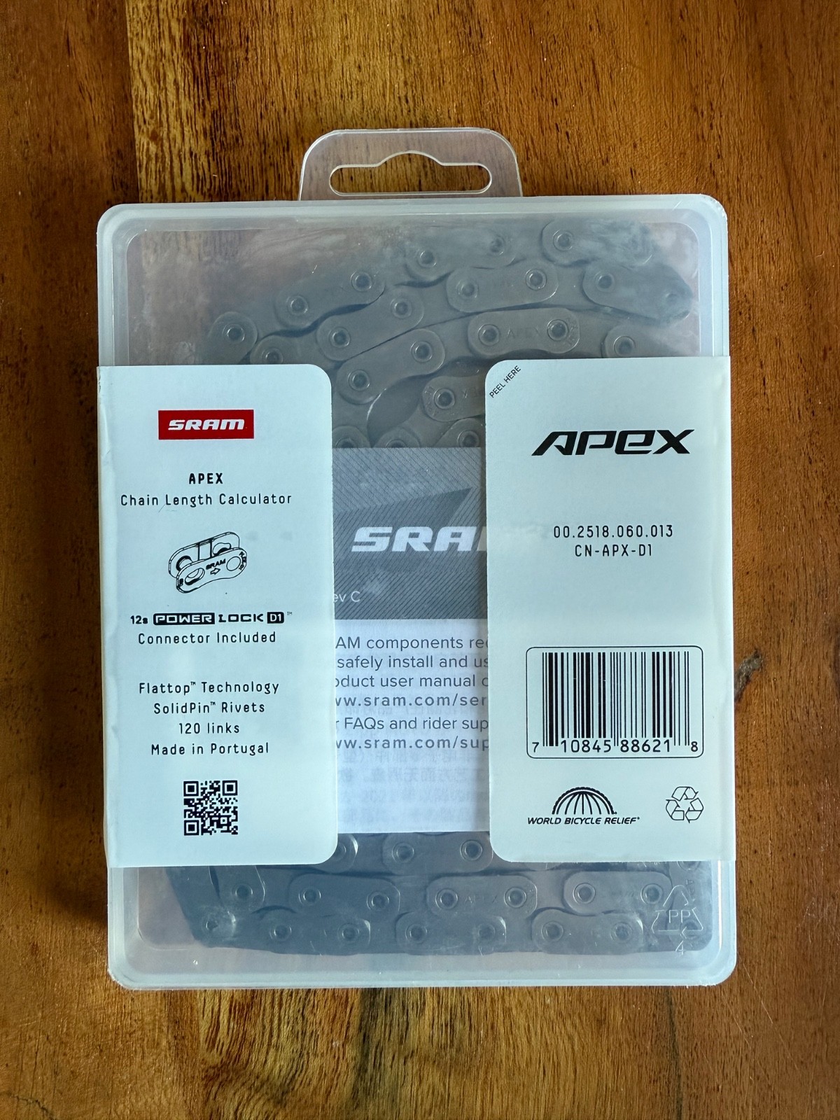 SRAM Apex 12-Speed Chain Flattop 120 Links PowerLock CN-APX-D1 NEW