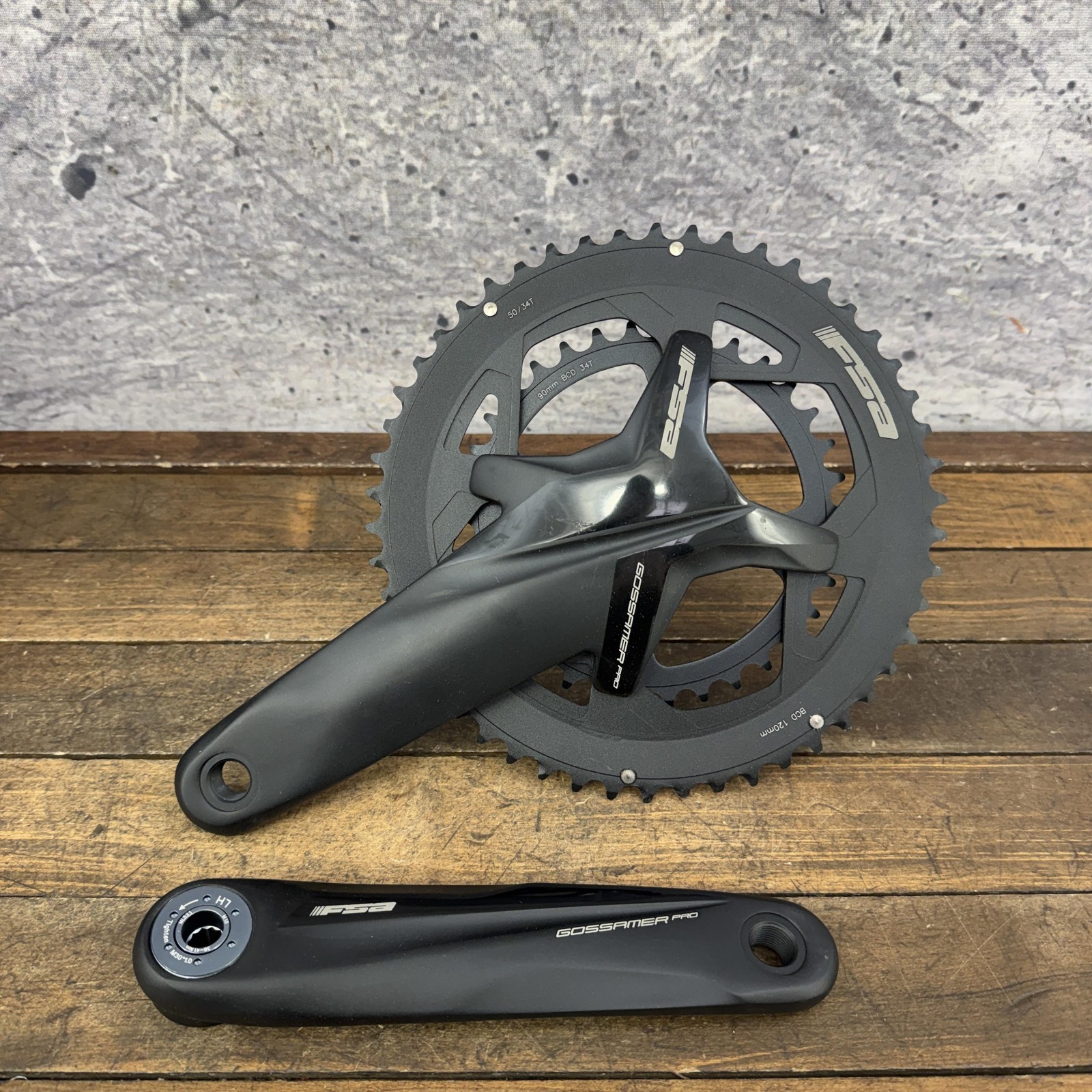 FSA Gossamer Pro Crankset 170mm 50/34T 120/90 BCD 386EVO Double Road Bike Black