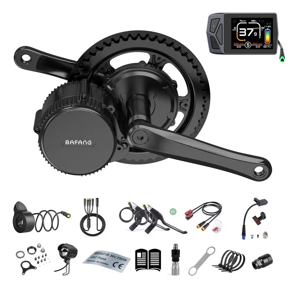 48V750W68-73mm Bafang Mid Drive Motor Kit DIY Electric Bike Conversion Kit USA