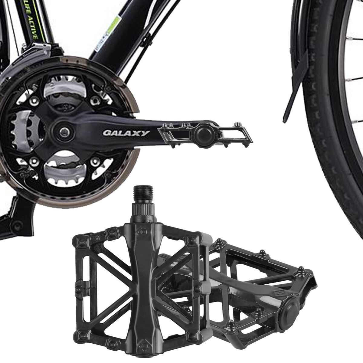 2Pcs Mountain Bike Pedals MTB Bicycle Flat Pedals 9/16» Aluminum Sealed Bearing